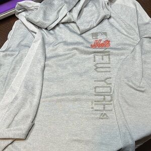 Majestic Gray New York Mets Hoodie